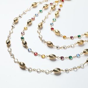 Pre-Order AustrianCrystal gorgeous golden necklace